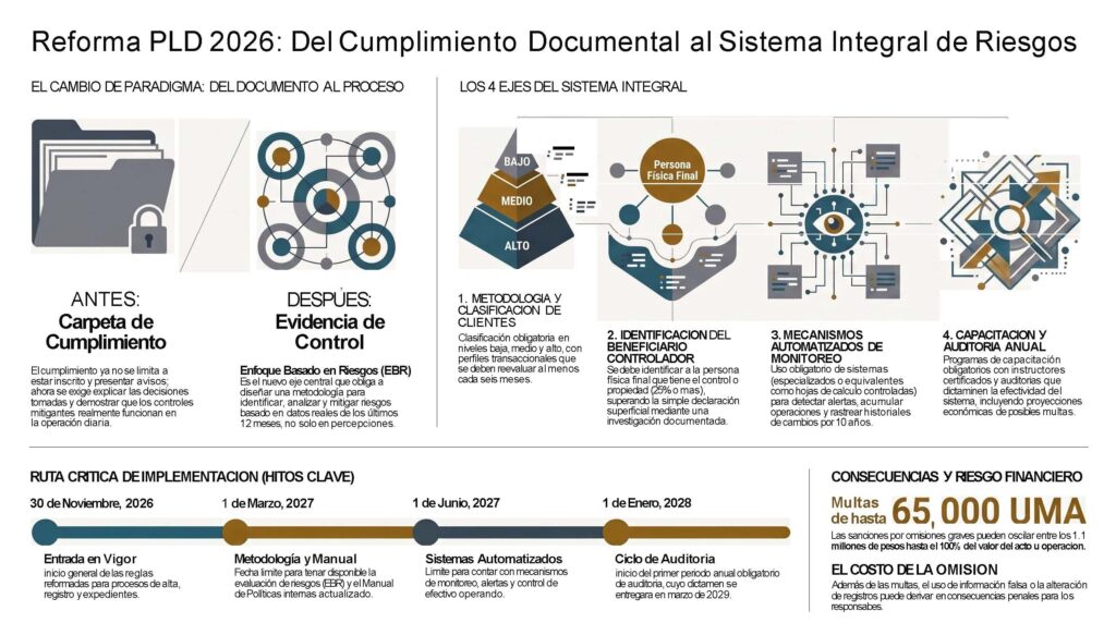 Reforma a las Reglas PLD 2026: el cumplimiento para Actividades Vulnerables deja de ser sólo documental.